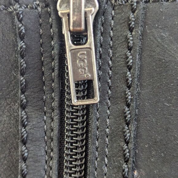 Ugg Fur Lined Outdoors Cozy Cabin Whimsigoth Dark Academia Leather Boots 10 - Picture 10 of 13